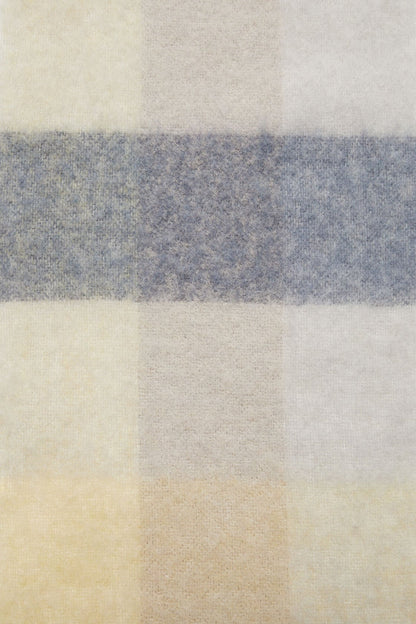 Acne Studios Mohair checked scarf - Vanilla/beige/lavender