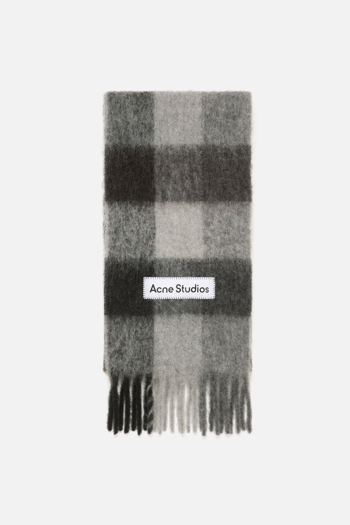 Acne Studios Mohair checked scarf - Dark Black/Grey/Dark Grey