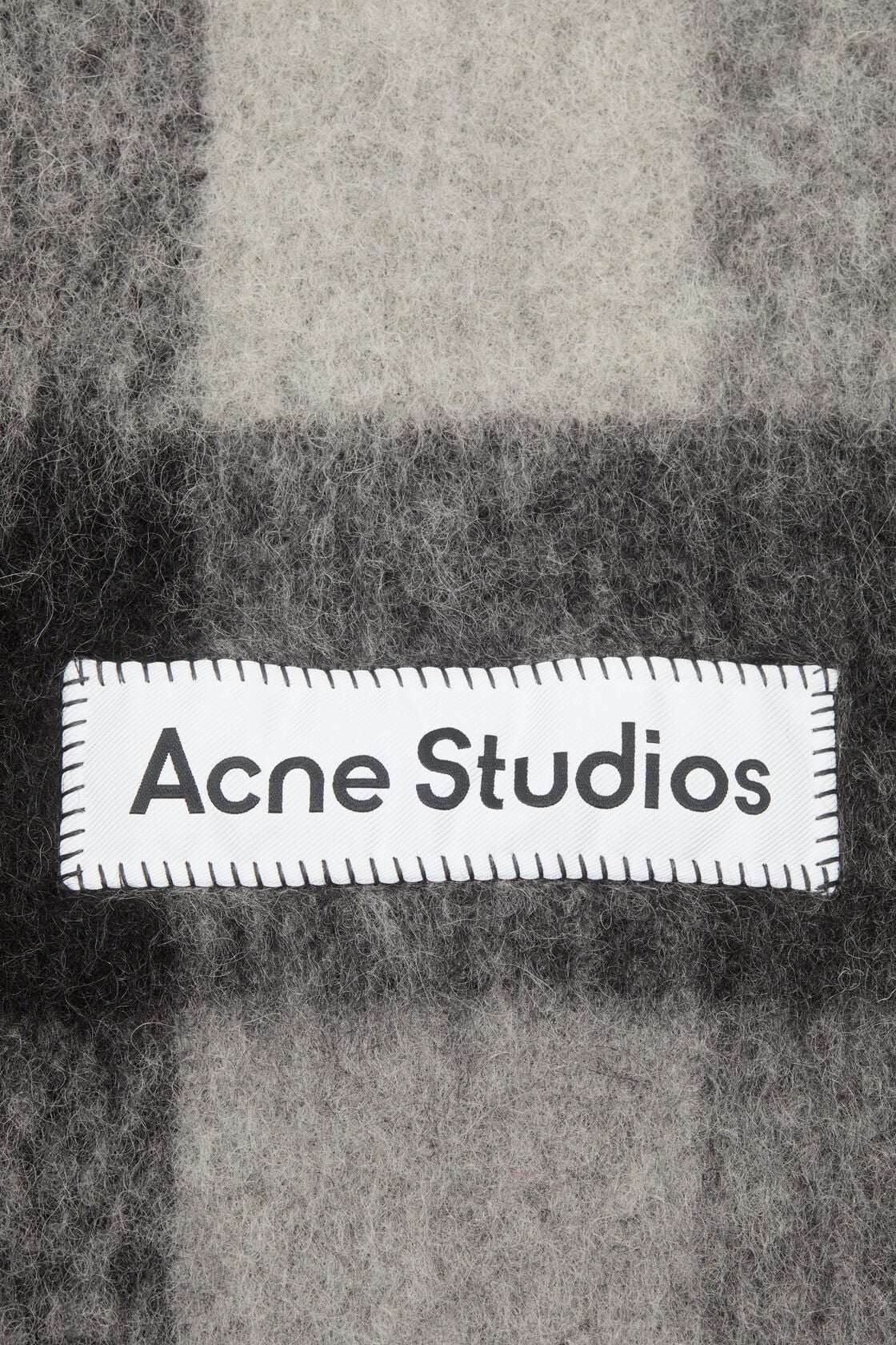 Acne Studios Mohair checked scarf - Dark Black/Grey/Dark Grey