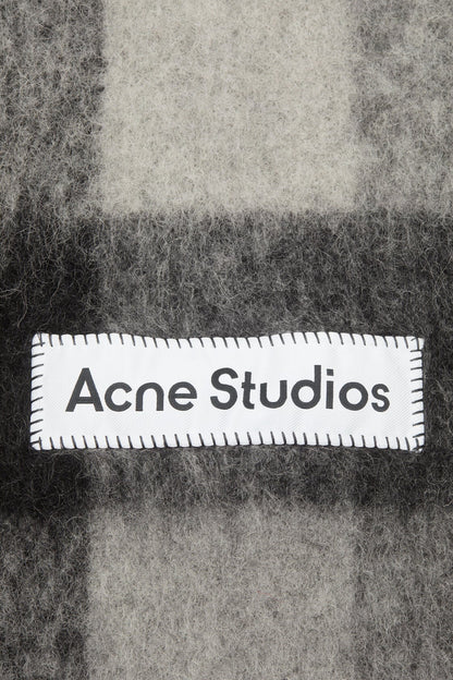 Acne Studios Mohair checked scarf - Dark Black/Grey/Dark Grey