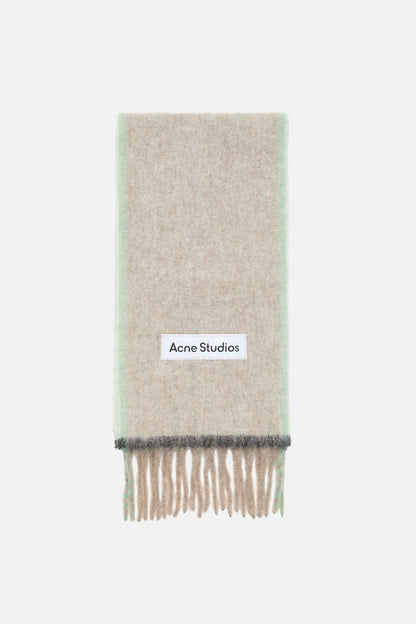 Acne Studios Wool mohair scarf - Narrow - Beige/grey