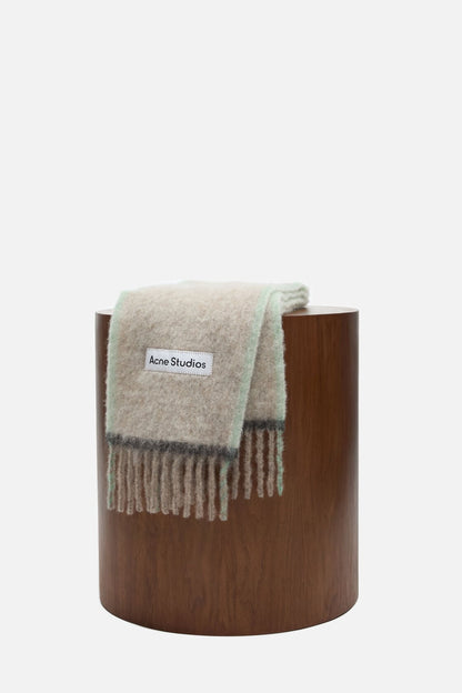 Acne Studios Wool mohair scarf - Narrow - Beige/grey