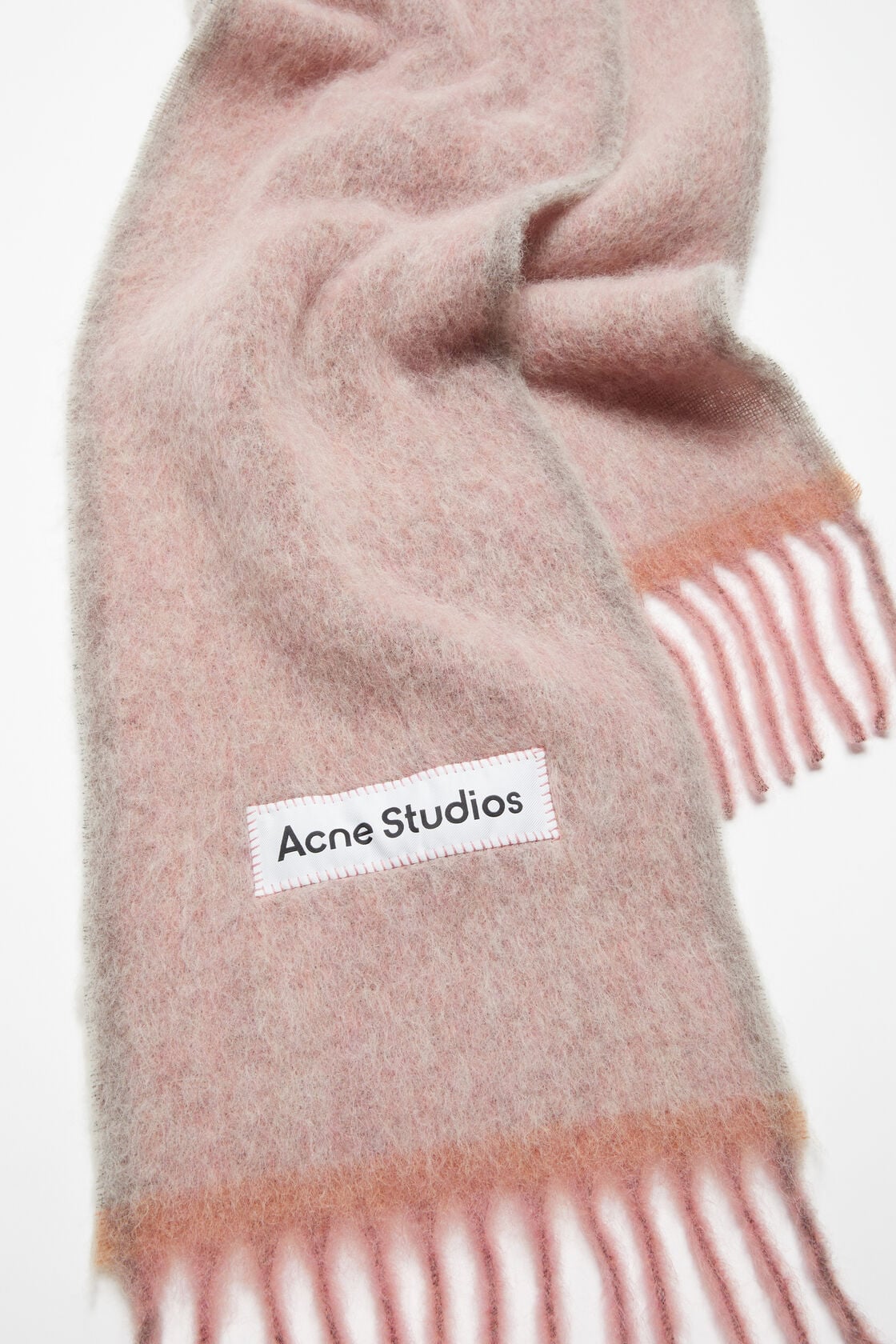 Acne Studios Wool mohair scarf - Narrow - Dusty pink