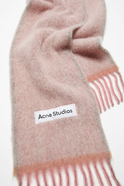 Acne Studios Wool mohair scarf - Narrow - Dusty pink
