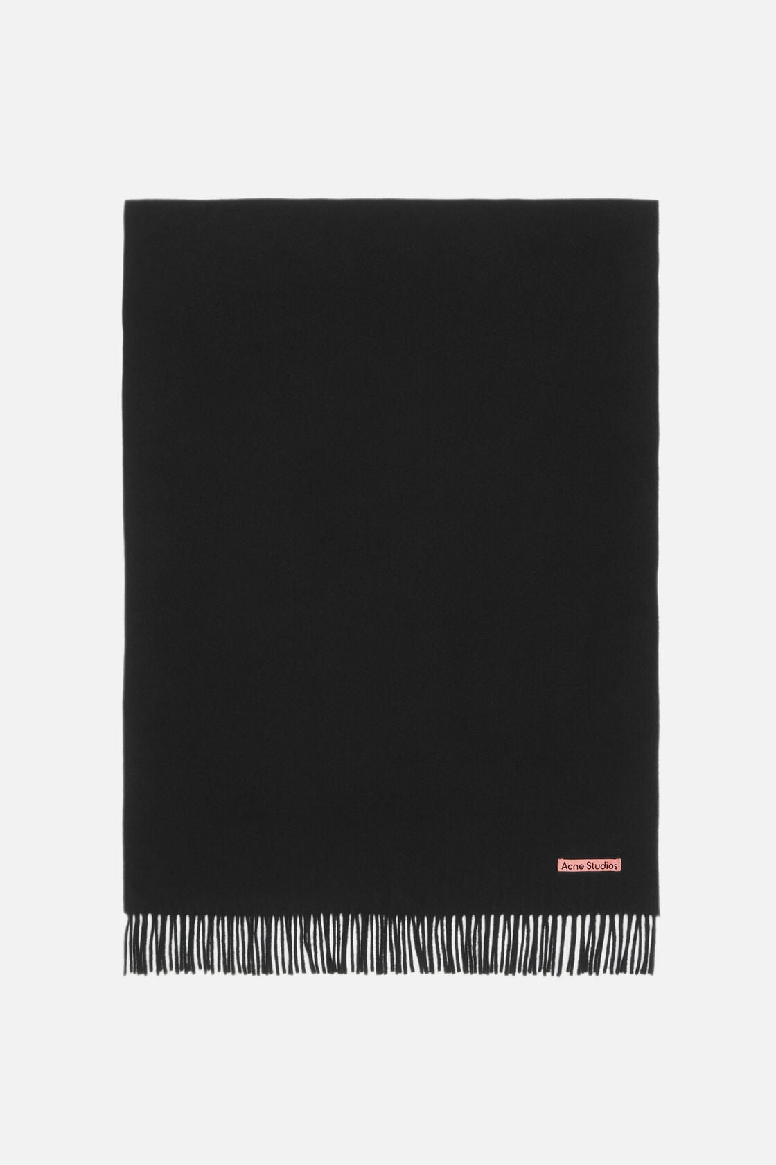 Acne Studios Fringe wool scarf - oversized - Black