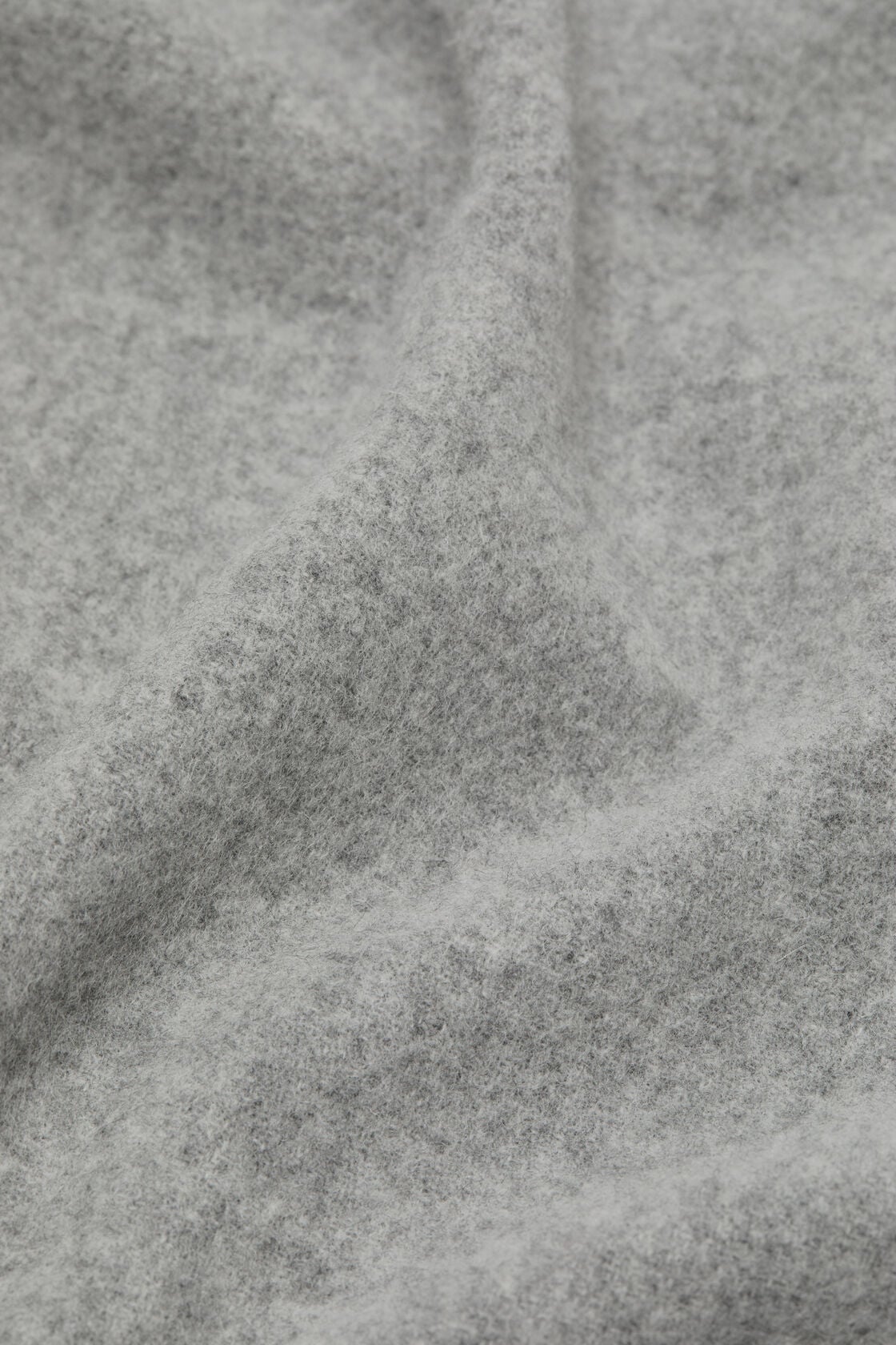 Acne Studios Fringe wool scarf - Narrow - Light Grey Melange