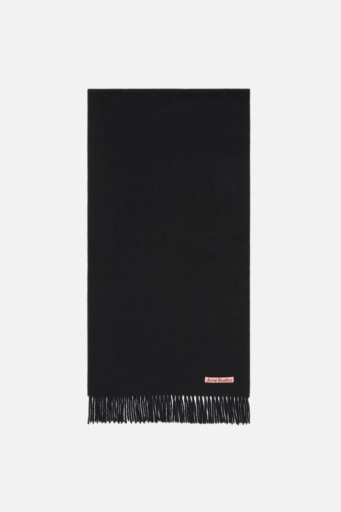 Acne Studios Fringe wool scarf – Narrow - Black