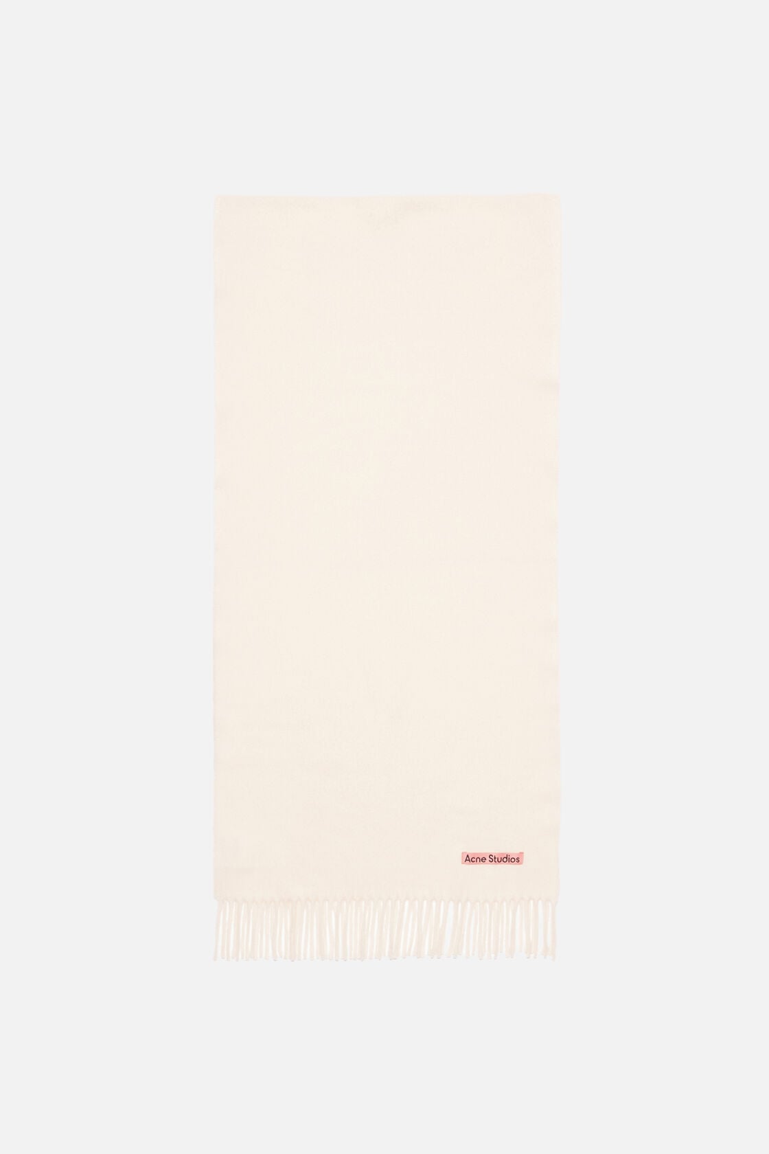 Acne Studios Fringe wool scarf – Narrow - Warm white