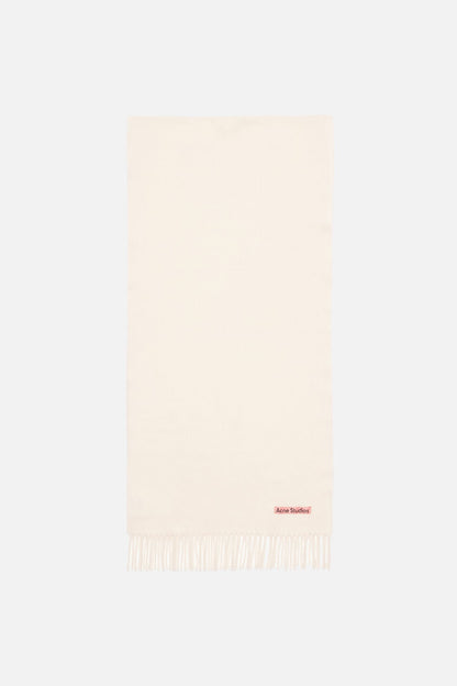 Acne Studios Fringe wool scarf – Narrow - Warm white