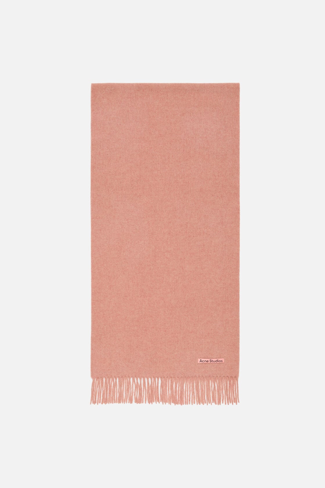 Acne Studios Fringe wool scarf – Narrow - Rose Melange