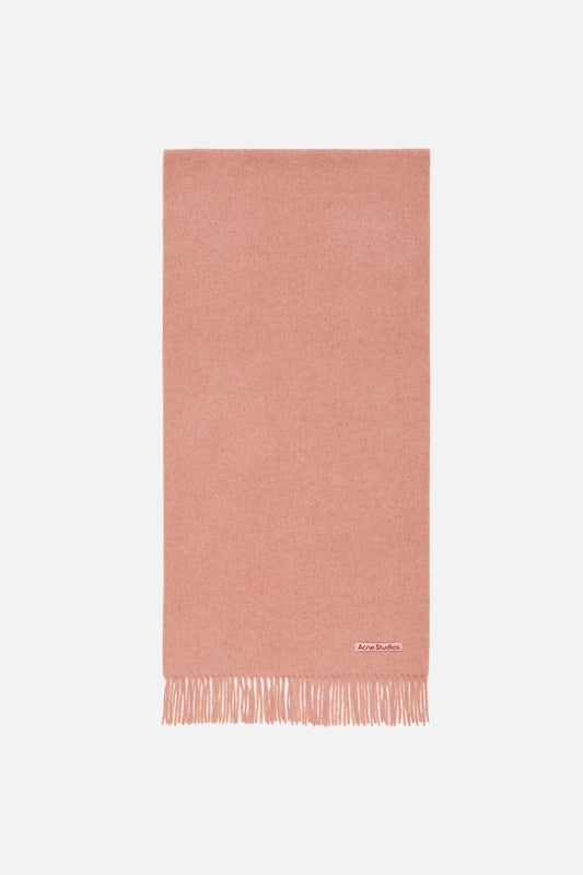 Acne Studios Fringe wool scarf – Narrow - Rose Melange