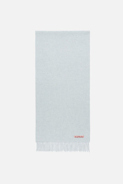 Acne Studios Fringe wool scarf – Narrow - Ice Blue Melange