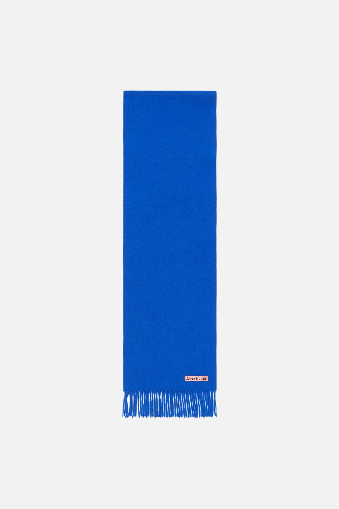 Acne Studios Fringe wool scarf - skinny - Royal blue