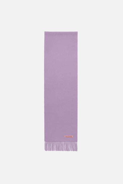 Acne Studios Fringe wool scarf - skinny - Lilac