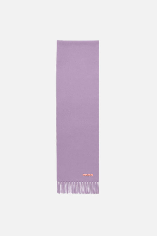 Acne Studios Fringe wool scarf - skinny - Lilac
