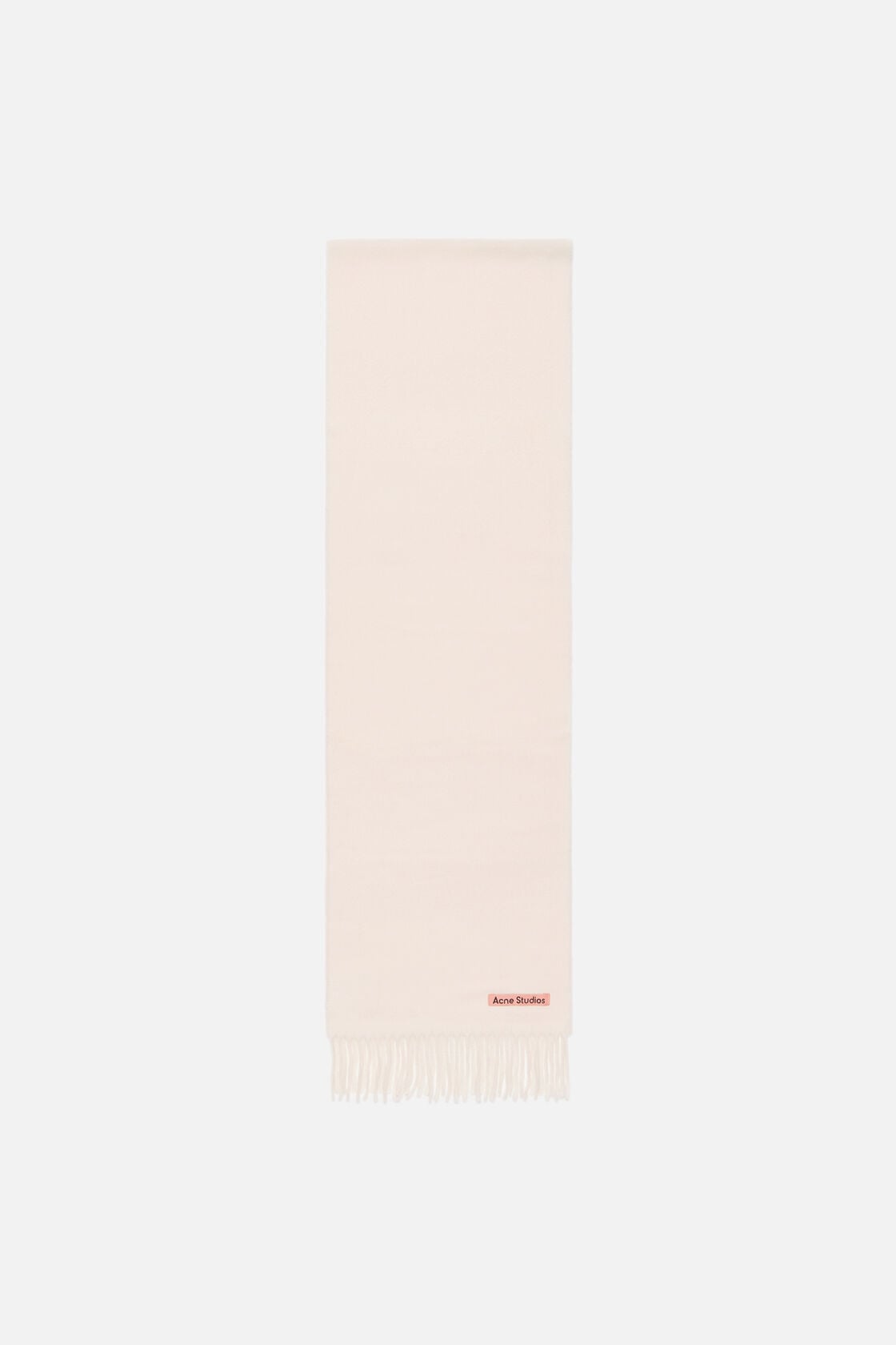 Acne Studios Fringe wool scarf - skinny - Warm white