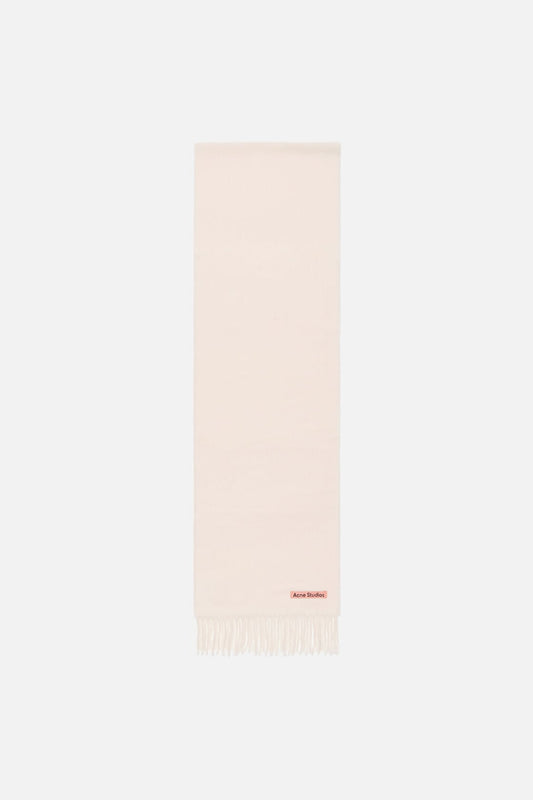 Acne Studios Fringe wool scarf - skinny - Warm white