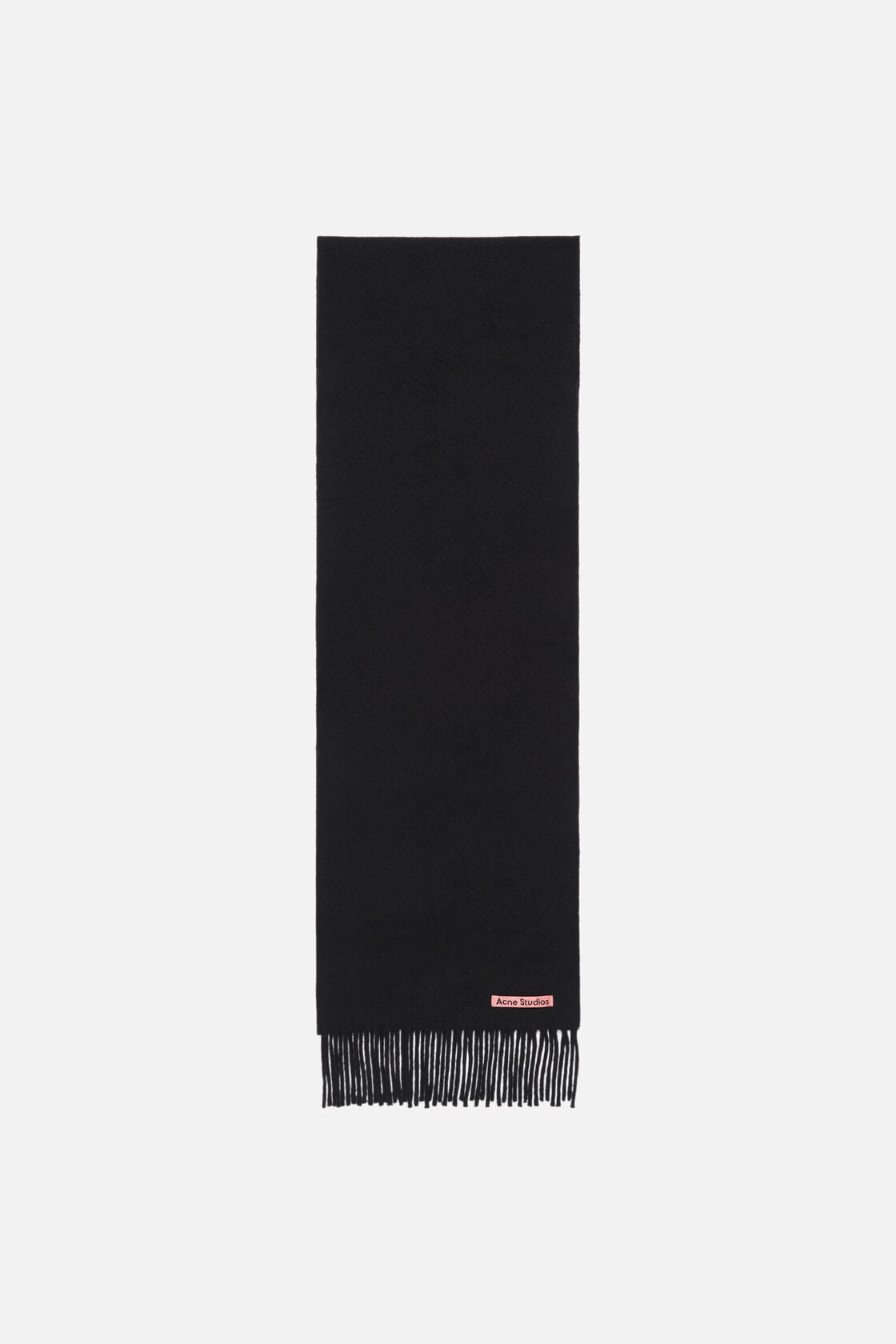 Acne Studios Fringe wool scarf - skinny - Black