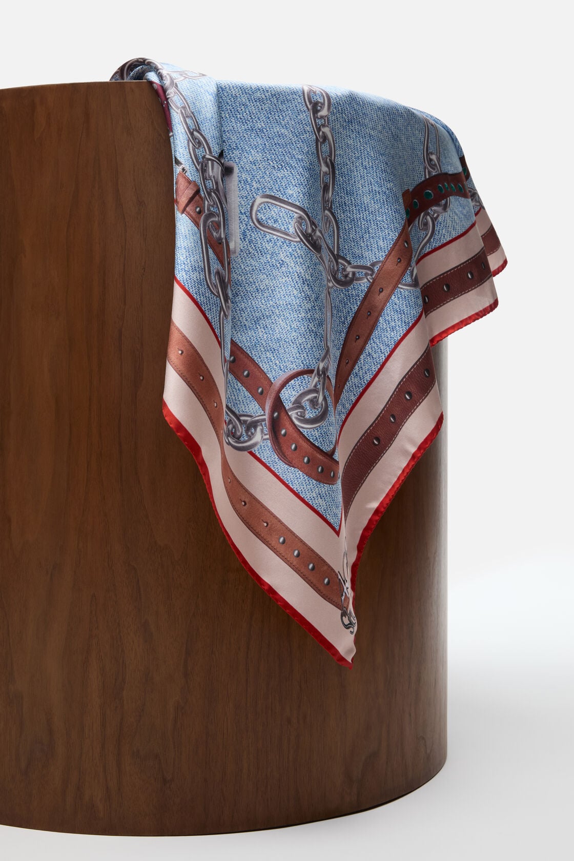 Acne Studios Printed silk scarf - Denim blue