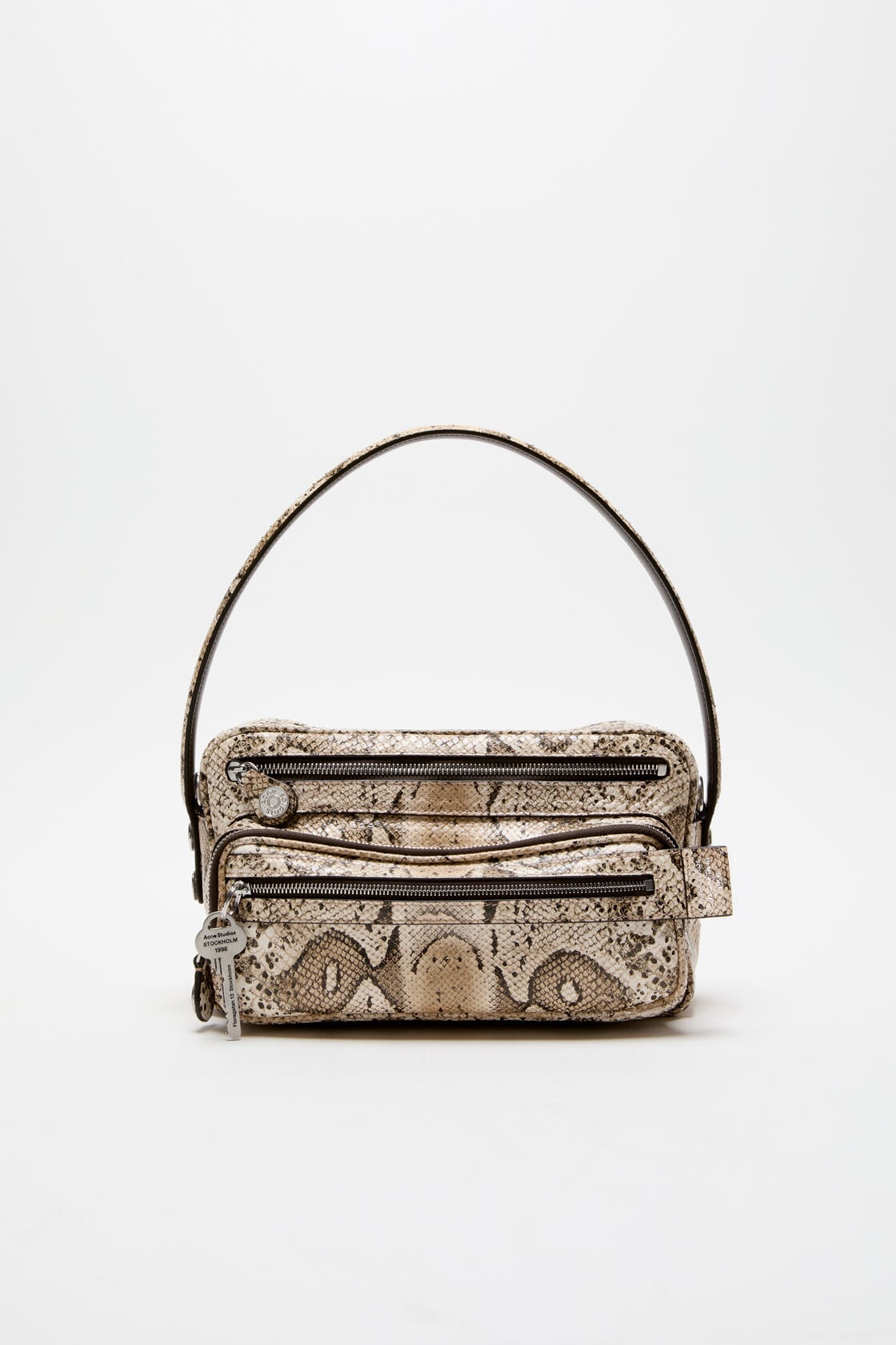 Acne Studios Camero Party snake-print bag - Beige Multi