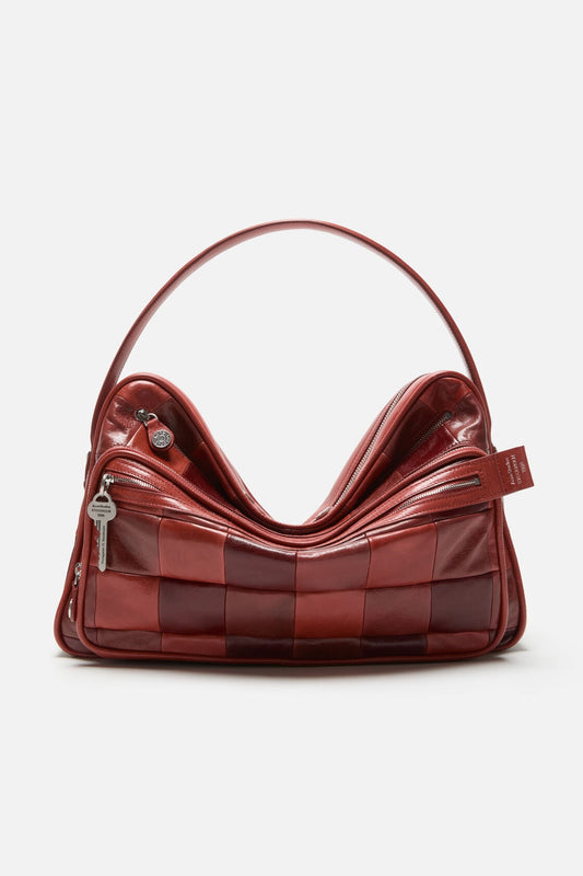 Acne Studios Camero Camera Patchwork Bag - Burgundy