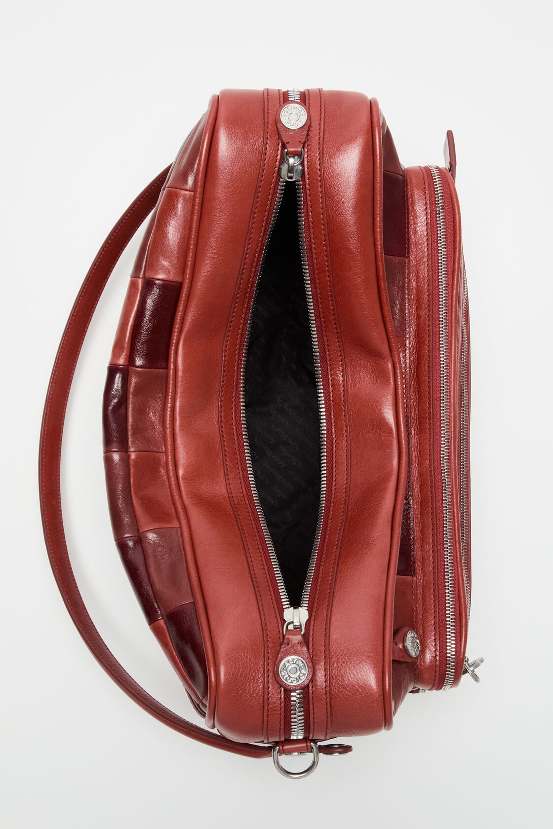 Acne Studios Camero Camera Patchwork Bag - Burgundy