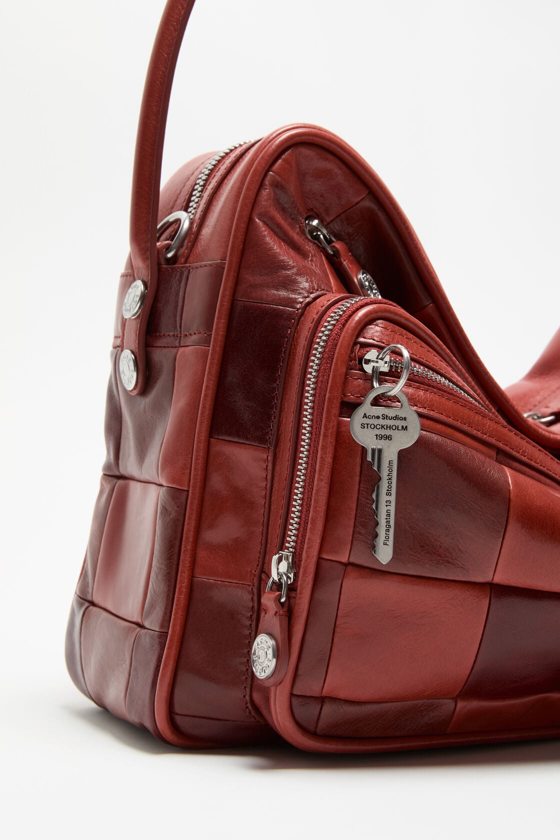 Acne Studios Camero Camera Patchwork Bag - Burgundy