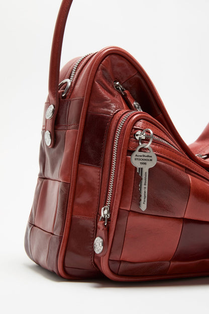 Acne Studios Camero Camera Patchwork Bag - Burgundy