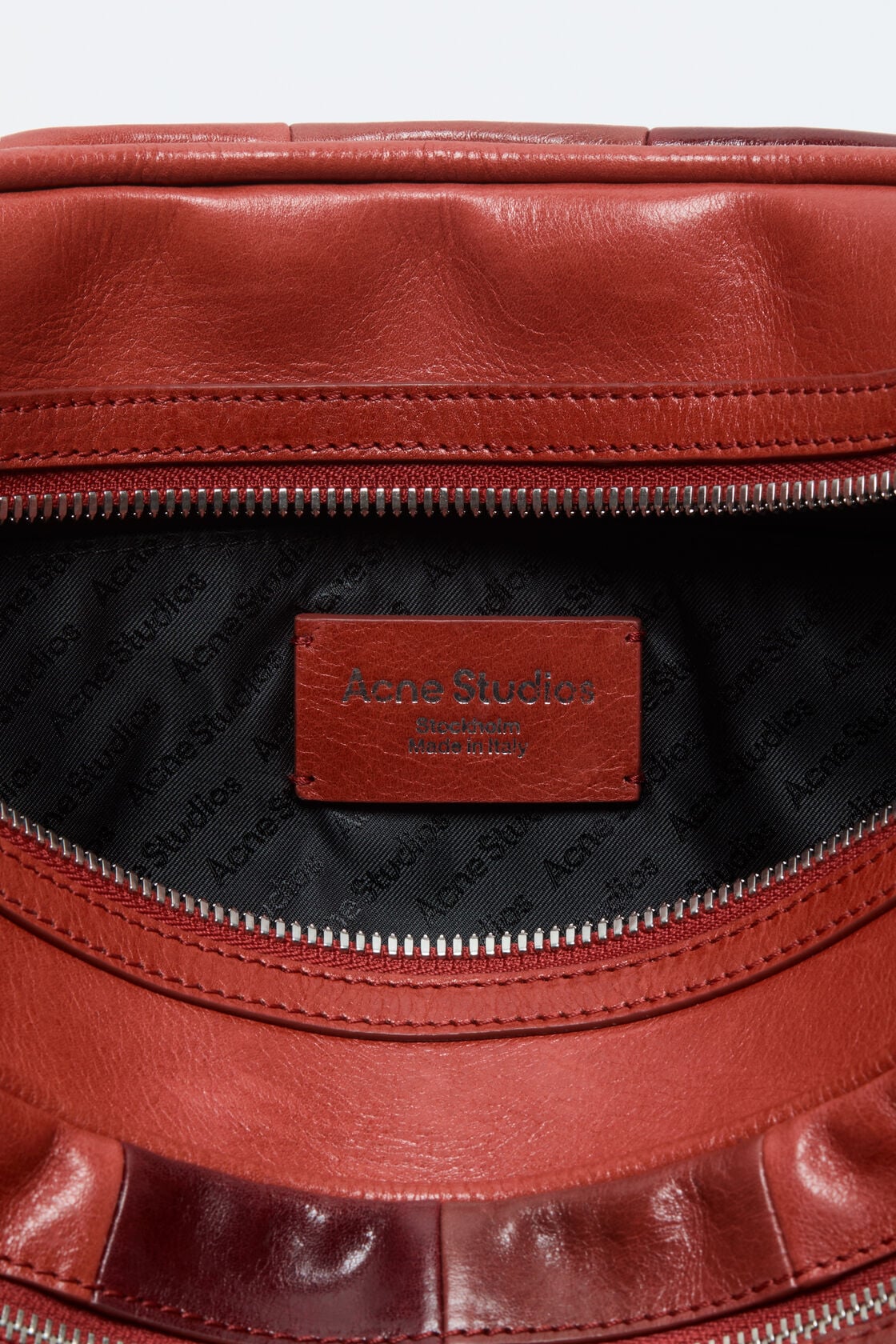 Acne Studios Camero Camera Patchwork Bag - Burgundy