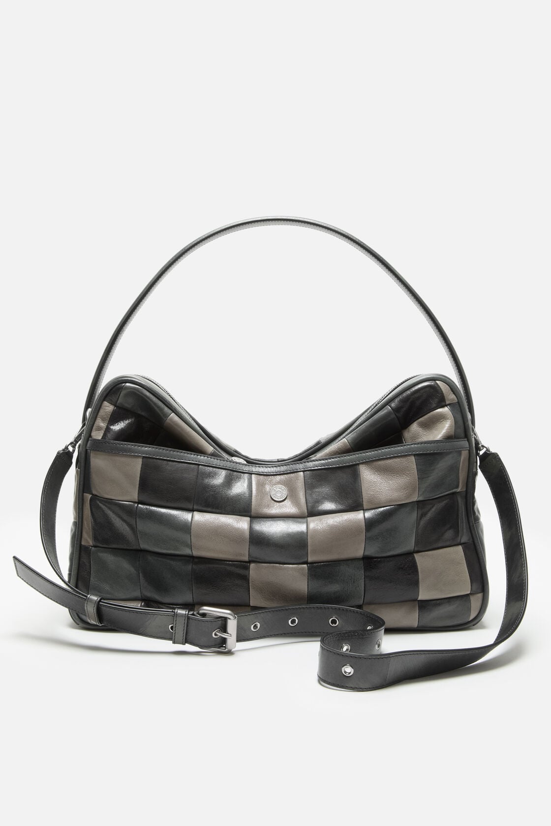 Acne Studios Camero Camera Patchwork Bag - Dark grey