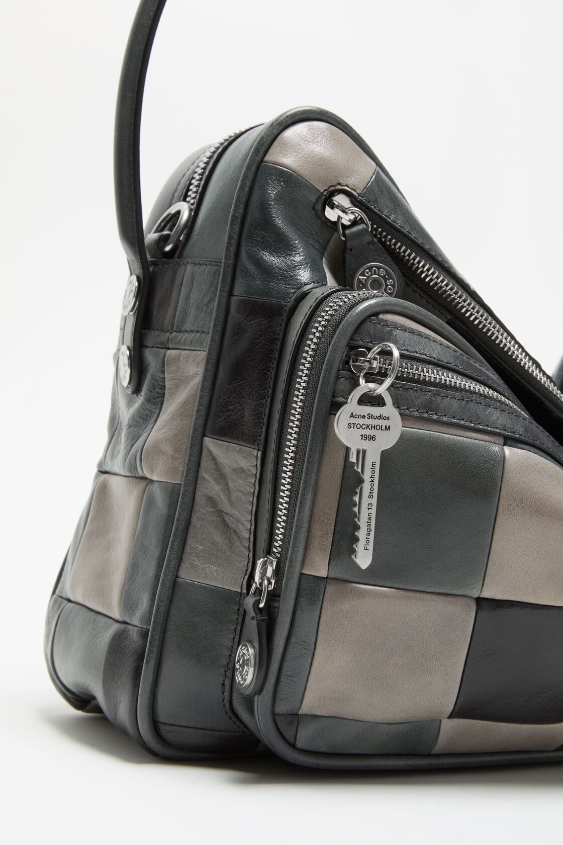 Acne Studios Camero Camera Patchwork Bag - Dark grey