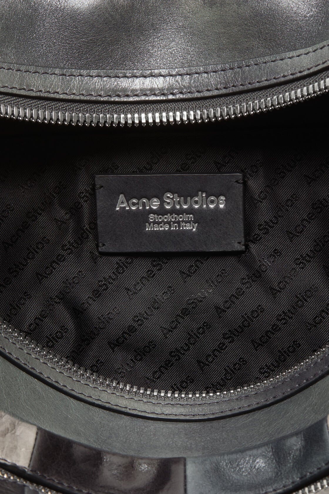 Acne Studios Camero Camera Patchwork Bag - Dark grey