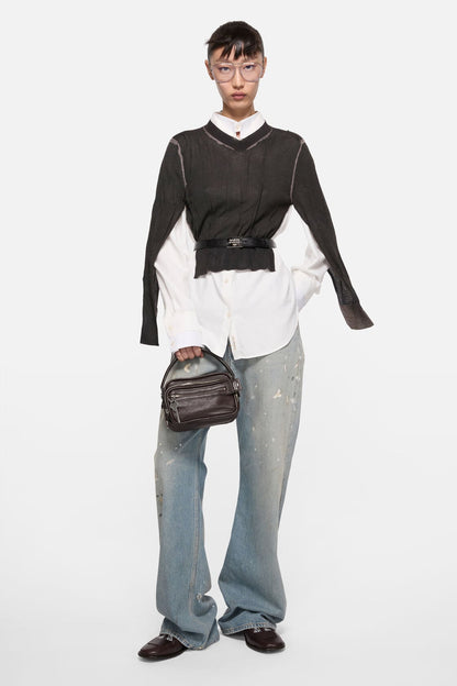 Acne Studios Camero kit crossbody bag - Chocolate brown