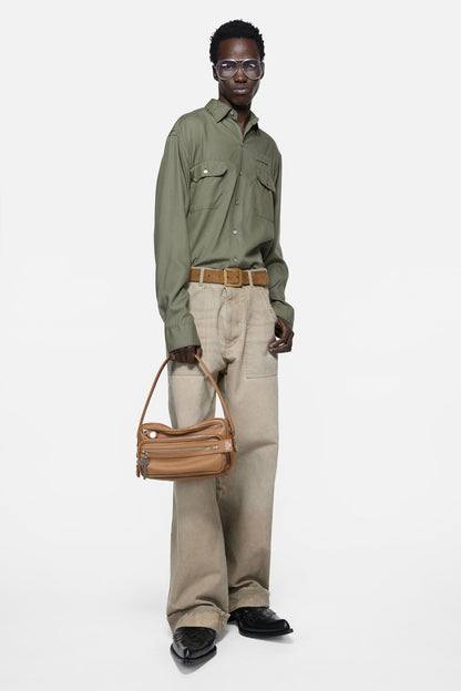 Acne Studios Camero Party Shoulder Bag - Caramel brown