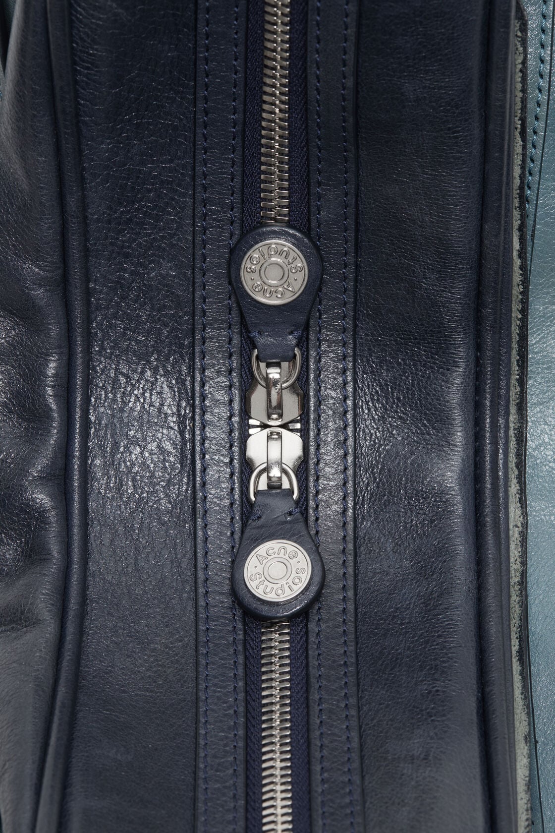 Acne Studios Patchwork Camero Camera Bag - Dark blue/bright blue