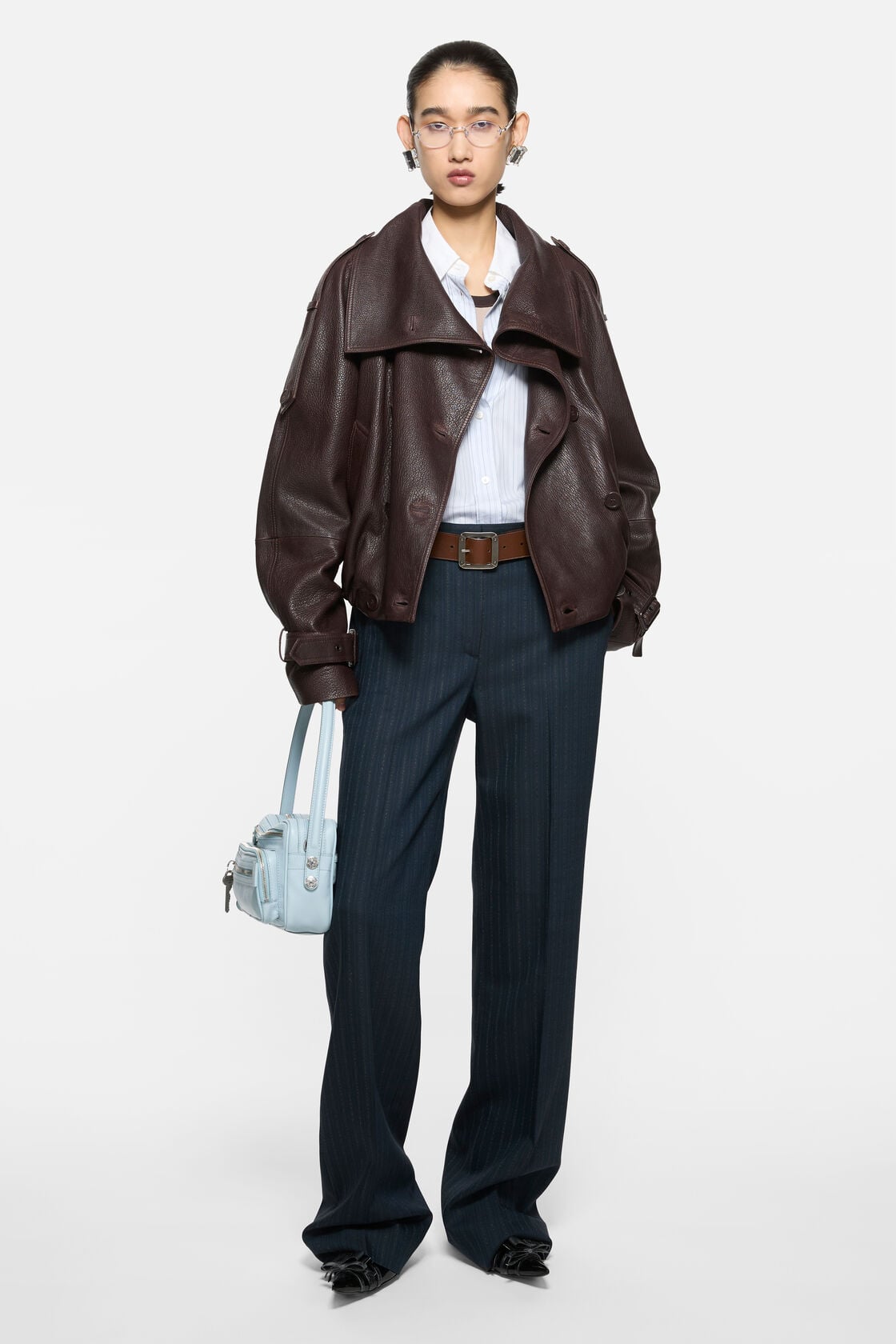 Acne Studios Camero Party Shoulder Bag - Dusty blue