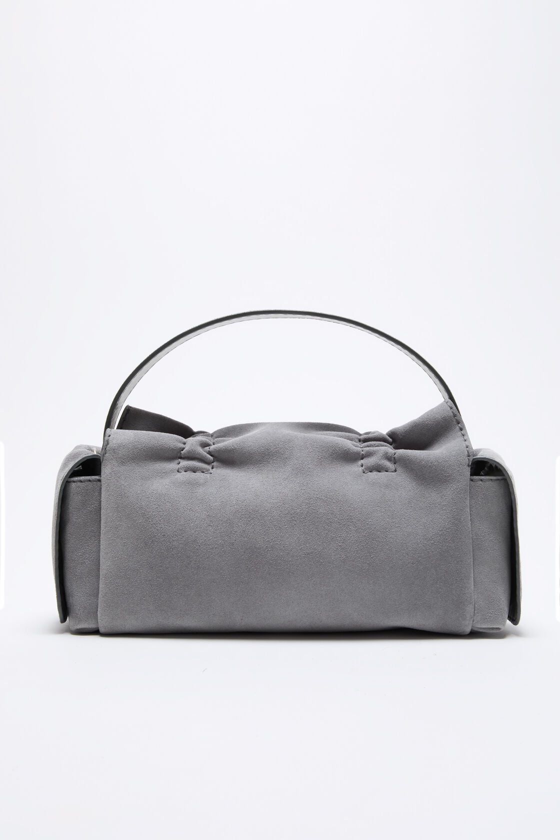 Acne Studios Multipocket suede shoulder bag - Cold grey
