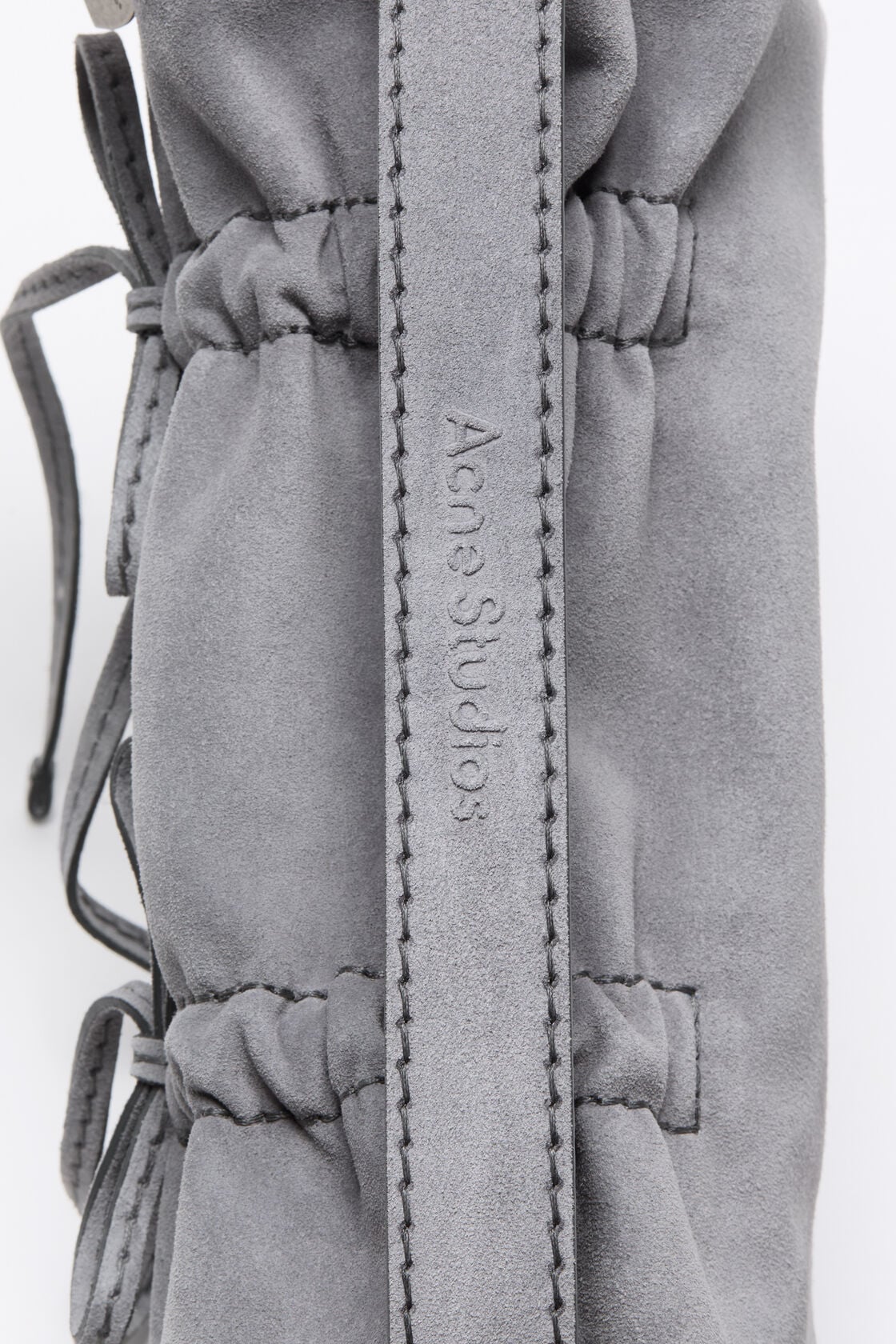 Acne Studios Multipocket suede shoulder bag - Cold grey