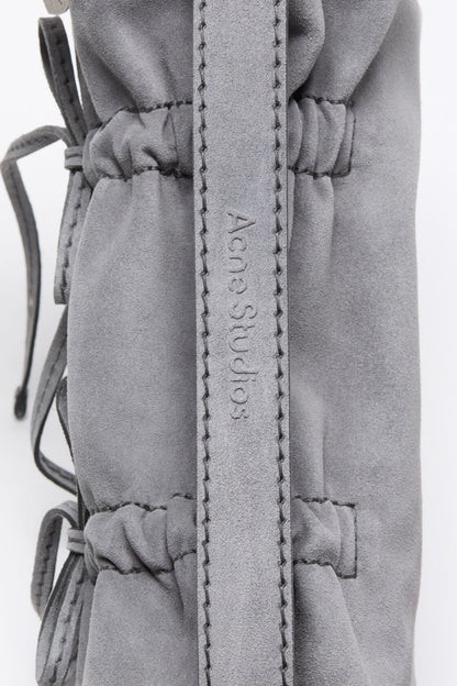 Acne Studios Multipocket suede shoulder bag - Cold grey