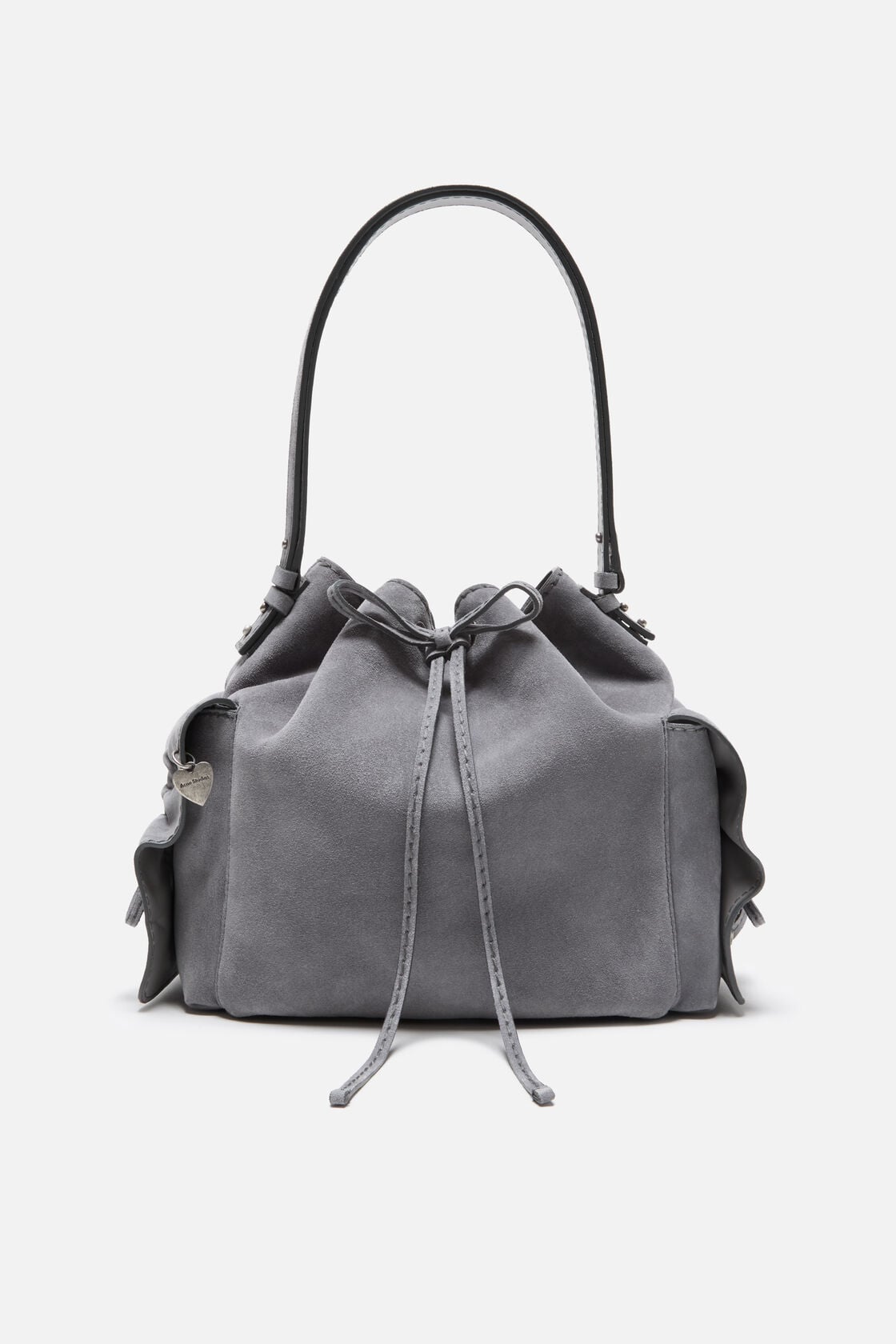 Acne Studios Multipocket Suede Bucket Bag - Cold grey