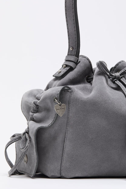 Acne Studios Multipocket Suede Bucket Bag - Cold grey