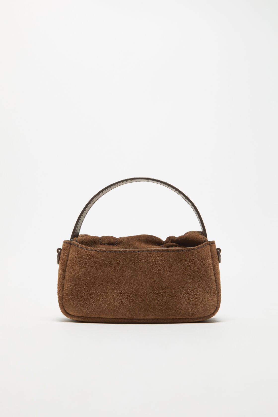 Acne Studios Multipocket suede micro bag - Cognac brown