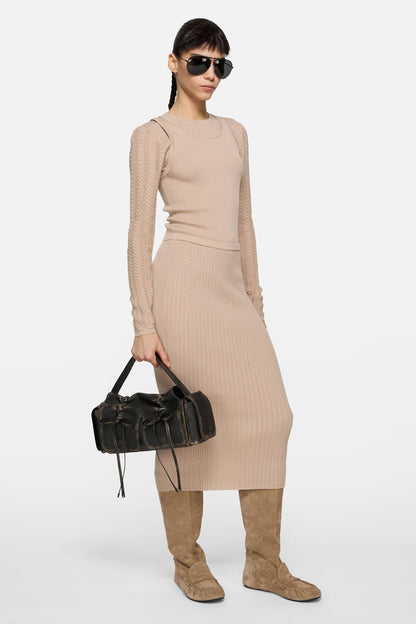 Acne Studios Multipocket shoulder bag - Dark brown/beige