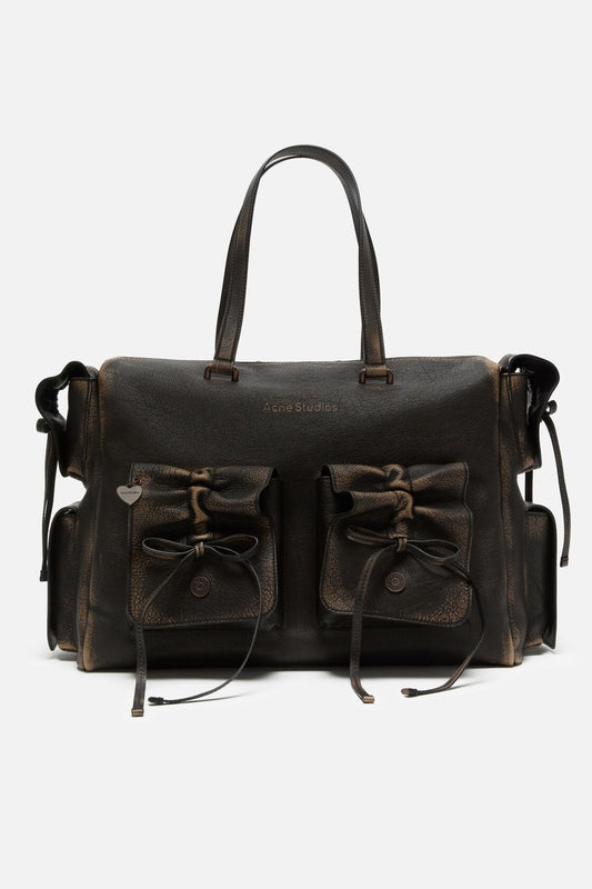 Acne Studios Multipocket tote bag - Dark brown/beige