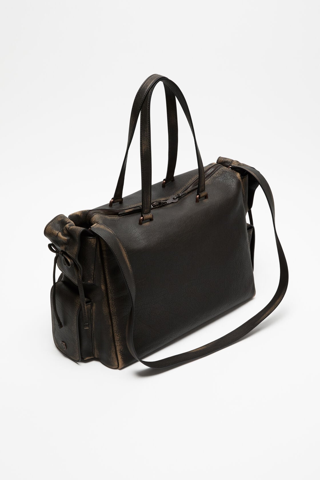 Acne Studios Multipocket tote bag - Dark brown/beige