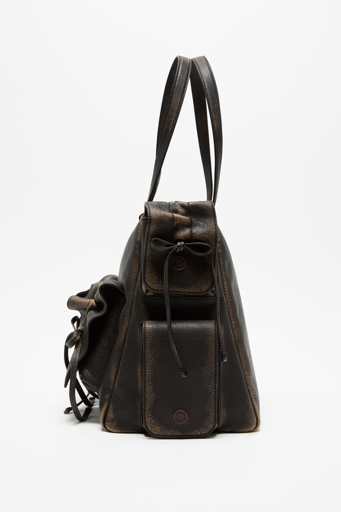 Acne Studios Multipocket tote bag - Dark brown/beige