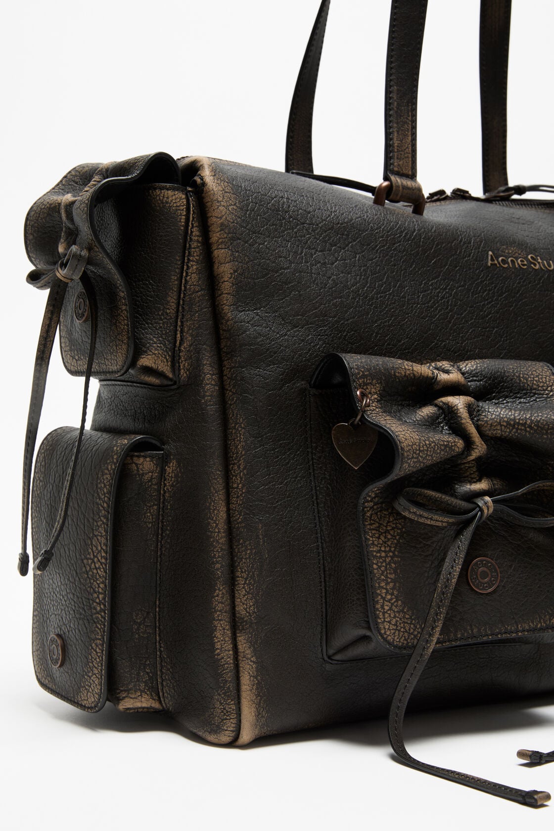 Acne Studios Multipocket tote bag - Dark brown/beige