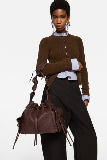 Acne Studios Multipocket Bucket Bag - Chocolate brown