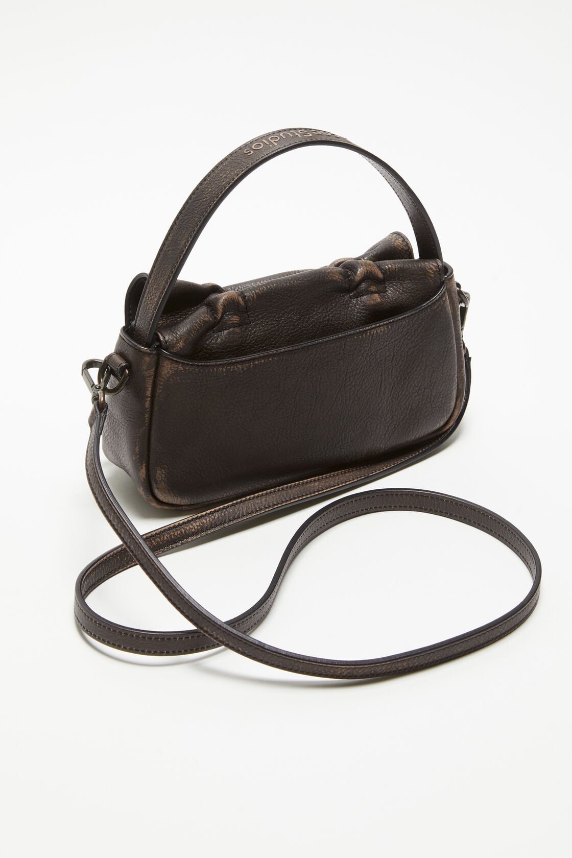 Acne Studios Multipocket micro bag - Dark brown/beige
