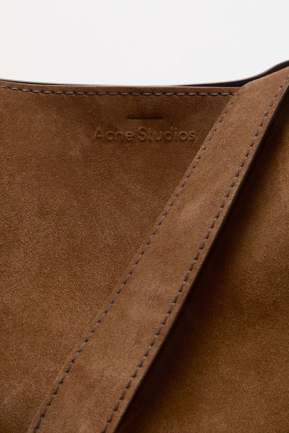 Acne Studios Musubi suede midi bag - Cognac brown